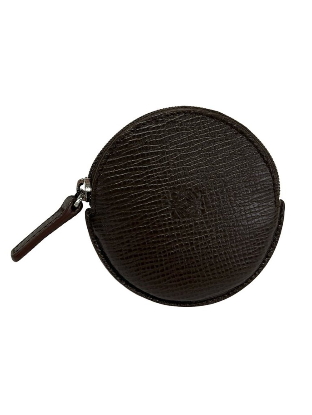 Loewe Coin Purse Dark Brown Leather